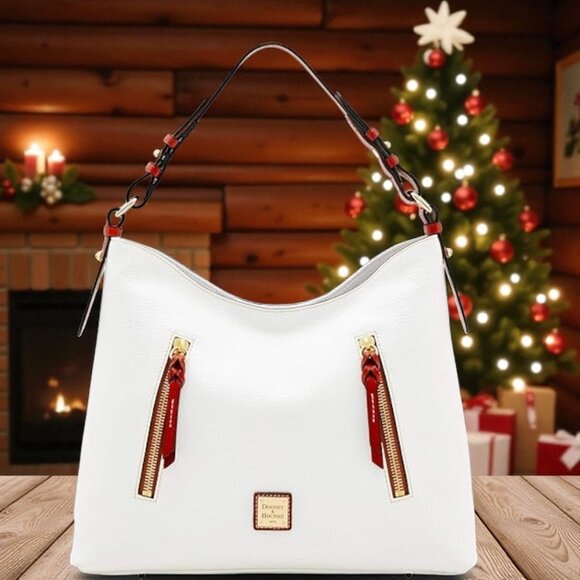 Dooney & Bourke Handbags - Dooney & Bourke NWT $298 Bone White Leather Hobo Bag